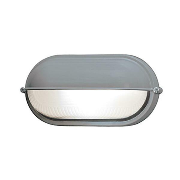 Nauticus 20291-SAT-FST 1 Light Bulkhead in Satin with Frosted Glass 20291-SAT/FST